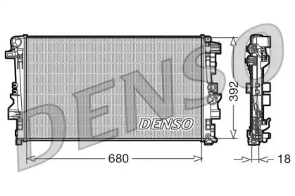 Радиатор, охлаждение двигателя DRM17012 DENSO - фото №1
