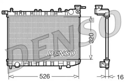 Радиатор, охлаждение двигателя DRM46015 DENSO - фото №1