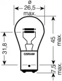 Лампа накаливания, фонарь указателя поворота 7528ULT-02B OSRAM - фото №3