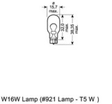 Лампочка w16w 921 OSRAM - фото №2