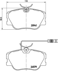 Комплект тормозных колодок, дисковый тормоз MDB1437 MINTEX - фото №1