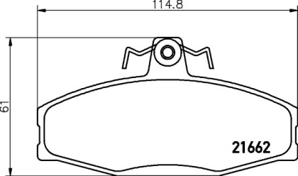 Комплект тормозных колодок, дисковый тормоз MDB1913 MINTEX - фото №1