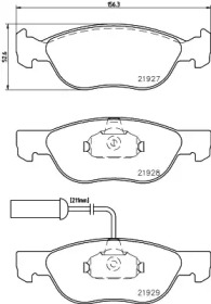 Комплект тормозных колодок, дисковый тормоз MDB1734 MINTEX
