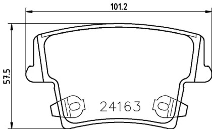 Комплект тормозных колодок, дисковый тормоз MDB2695 MINTEX