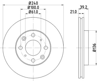 Тормозной диск MDC1602 MINTEX