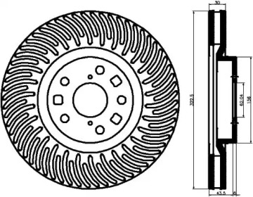 Тормозной диск MDC1307 MINTEX - фото №1