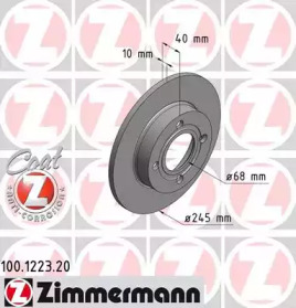 Тормозной диск 100.1223.20 ZIMMERMANN - фото №1