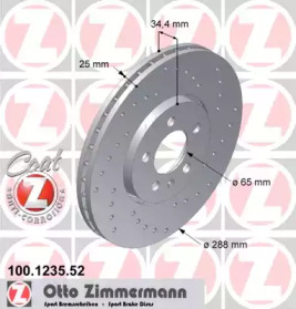 Тормозной диск 100.1235.52 ZIMMERMANN - фото №1