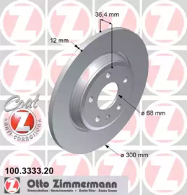 Тормозной диск 100.3333.20 ZIMMERMANN - фото №1