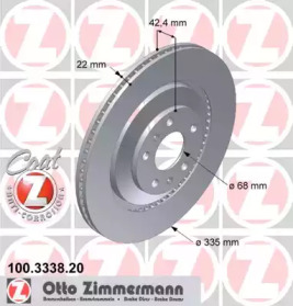 Тормозной диск 100.3338.20 ZIMMERMANN - фото №1