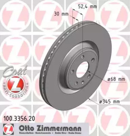 Тормозной диск 100.3356.20 ZIMMERMANN - фото №1