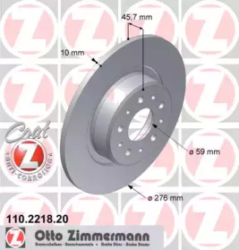 Тормозной диск 110.2218.20 ZIMMERMANN - фото №1