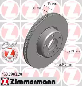 Тормозной диск 150.2903.20 ZIMMERMANN - фото №1