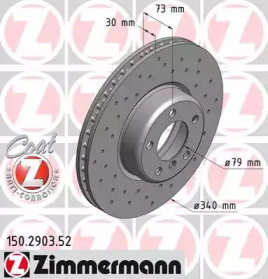 Тормозной диск 150.2903.52 ZIMMERMANN - фото №1