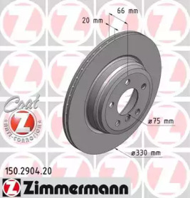 Тормозной диск 150.2904.20 ZIMMERMANN - фото №1