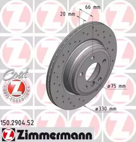 Тормозной диск 150.2904.52 ZIMMERMANN - фото №1