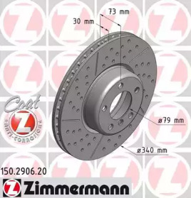 Тормозной диск 150.2906.20 ZIMMERMANN - фото №1