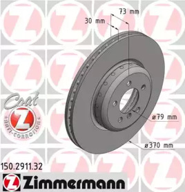 Тормозной диск 150.2911.32 ZIMMERMANN - фото №1