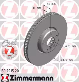 Тормозной диск 150.2915.20 ZIMMERMANN - фото №1