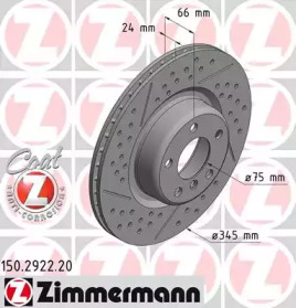Тормозной диск 150.2922.20 ZIMMERMANN - фото №1