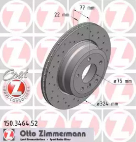 Тормозной диск 150.3464.52 ZIMMERMANN - фото №1