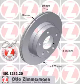 Тормозной диск 150.1283.20 ZIMMERMANN - фото №1
