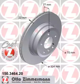 Тормозной диск 150.3464.20 ZIMMERMANN - фото №1