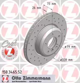 Тормозной диск 150.3465.52 ZIMMERMANN