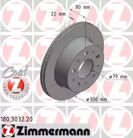 Тормозной диск 180.3032.20 ZIMMERMANN Тормозной диск 180.3032.20 ZIMMERMANN