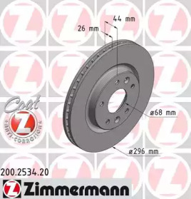 Тормозной диск 200.2534.20 ZIMMERMANN - фото №1