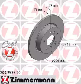 Тормозной диск 200.2535.20 ZIMMERMANN - фото №1
