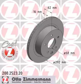 Тормозной диск 200.2523.20 ZIMMERMANN - фото №1