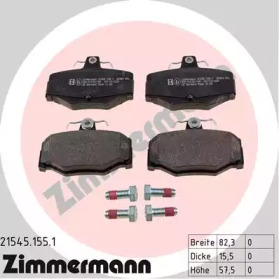 Комплект тормозных колодок, дисковый тормоз 21545.155.1 ZIMMERMANN - фото №1
