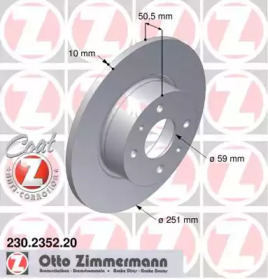 Тормозной диск 230.2352.20 ZIMMERMANN