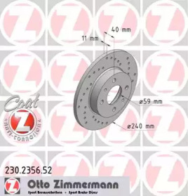Тормозной диск 230.2356.52 ZIMMERMANN - фото №1