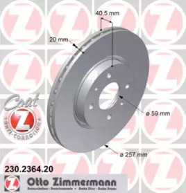Тормозной диск 230.2364.20 ZIMMERMANN - фото №1