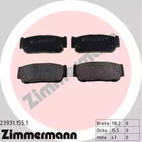 Комплект тормозных колодок, дисковый тормоз 23931.155.1 ZIMMERMANN - фото №1