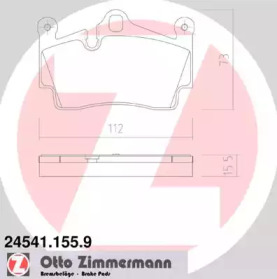Комплект тормозных колодок, дисковый тормоз 24541.155.9 ZIMMERMANN - фото №1