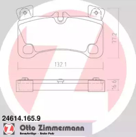 Комплект тормозных колодок, дисковый тормоз 24614.165.9 ZIMMERMANN - фото №1