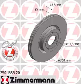 Тормозной диск 250.1353.20 ZIMMERMANN - фото №1