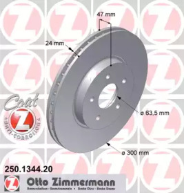 Тормозной диск 250.1344.20 ZIMMERMANN - фото №1
