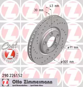 Тормозной диск 290.2261.52 ZIMMERMANN