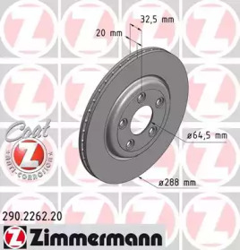 Тормозной диск 290.2262.20 ZIMMERMANN