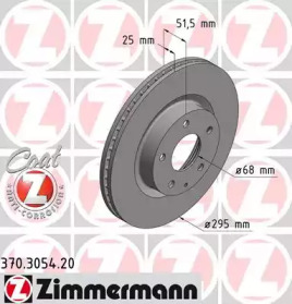 Тормозной диск 370.3054.20 ZIMMERMANN - фото №1