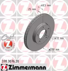 Тормозной диск 370.3076.20 ZIMMERMANN - фото №1