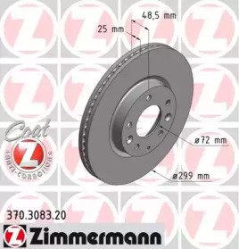Тормозной диск 370.3083.20 ZIMMERMANN - фото №1