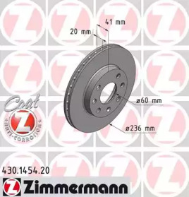 Тормозной диск 430.1454.20 ZIMMERMANN - фото №1
