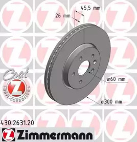 Тормозной диск 430.2631.20 ZIMMERMANN - фото №1