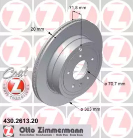 Тормозной диск 430.2613.20 ZIMMERMANN - фото №1