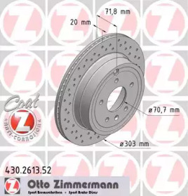 Тормозной диск 430.2613.52 ZIMMERMANN - фото №1